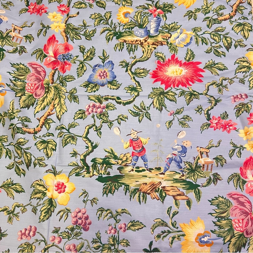 Scalamandré Historic Newport Jeu de Paume Fabric 1994 Chinoiserie Asian Toile - Picture 3 of 11